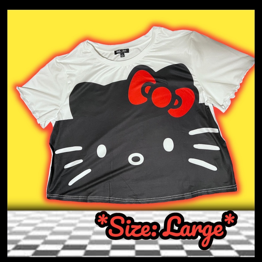 NWT: HELLO KITTY X SMAK PARLOUR - HELLO KITTY CROP TOP (SIZE LARGE)